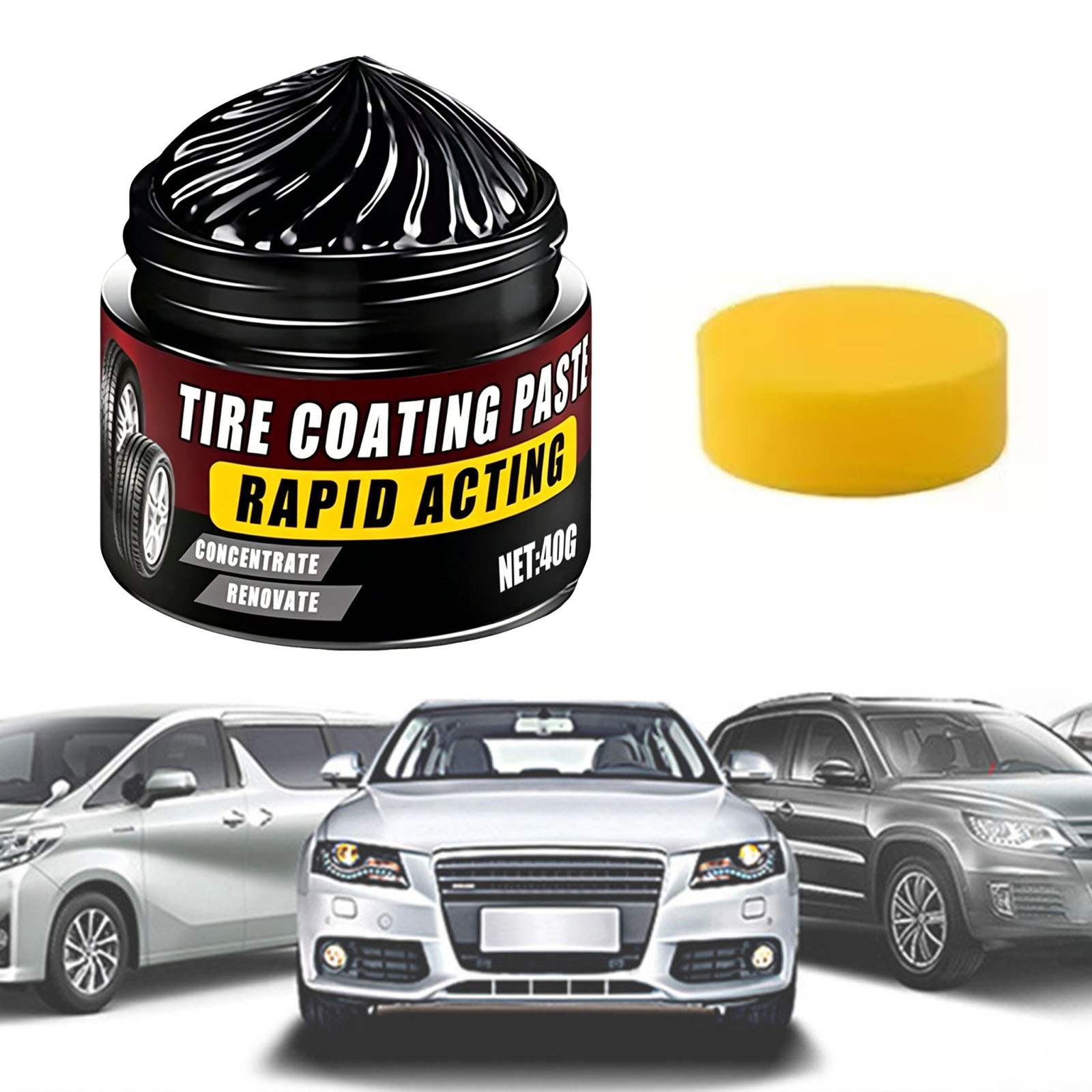 Trim Restorer Plastic - Bandencoating UV-bescherming Auto-interieur Krasreparatiepasta Gebruiksvriendelijk voor